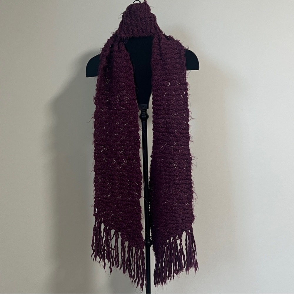 Purple Knit Scarf